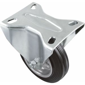 AMIG bokwiel/transportwiel - D100mm - rubber - 90kg draagvermogen - rollager