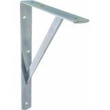 AMIG Plankdrager/planksteun van metaal - gelakt zilver - H300 x B225 mm - boekenplank steunen - tot 260 kg