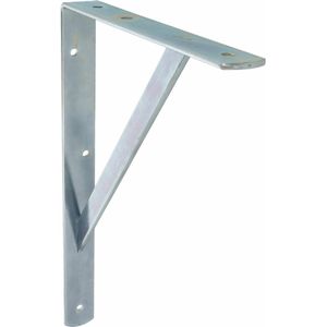 AMIG Plankdrager/planksteun van metaal - gelakt zilver - H400 x B275 mm - boekenplank steunen - tot 225 kg