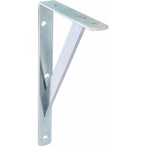 AMIG Plankdrager/planksteun van metaal - gelakt zilver - H250 x B150 mm - boekenplank steunen - tot 320 kg