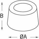 AMIG Deurstopper/deurbuffer - 2x - D40mm - inclusief schroeven - rubber - wit