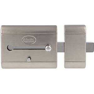 Amig - Hoge veiligheid laadslot voor houten deuren | Mod. 15 PLUS | 98 x 77 mm | met ronde cilinder en slot | zilver staal