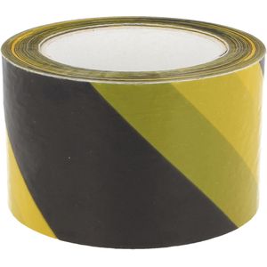 Afzettape - geel/zwart - 50 mm x 30 m - pvc - markeertape