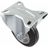 AMIG bokwiel/transportwiel - D125mm - rubber - 120kg draagvermogen - rollager