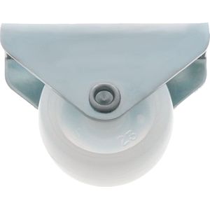 AMIG bokwiel/transportwiel - D30mm - nylon - 45kg draagvermogen - wit - Zwenkwielen