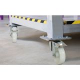 AMIG zwenkwiel/transportwiel - D125mm - met rem - nylon - 230kg draagvermogen - wit