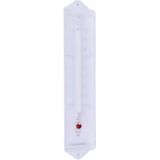 Amig Thermometer binnen/buiten - kunststof - wit - 19 x 5 cm