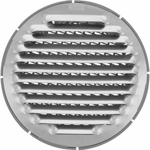 AMIG Ventilatierooster/muurrooster rond - voor D100mm buisaansluiting - aluminium - Muurroosters