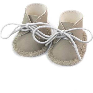 Miniland - Zapatos Dolls 21 cm poppenschoenen, 21 cm, 31190, grijs