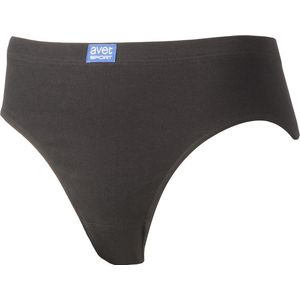 Dames High leg slip 3270 sport - Dames onderbroek - kanten ondergoed -badstof kruisje - wit en zwart