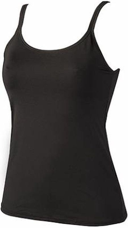 Avet - 70191 - Microfiber Hemdje - Wit & Zwart - Dames Onderhemd - Singlet Dames