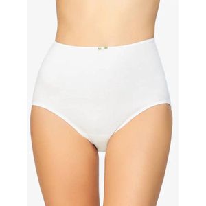 Dames maxi slip -katoen- 3167 - Dames taille slip katoen - Hoge onderbroek  - Wit