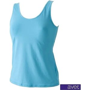 Dames hemd microfiber 7591 - Microfiber dames onderhemd - Microvezel hemdje  - Turquoise