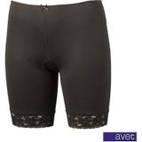 Dames boxershort lange pijpjes kant 38490 - Kanten broekje voor onder een jurk - Microfiber ondergoed  - Huidskleur