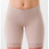 Dames boxershort lange pijpjes kant 38490 - Kanten broekje voor onder een jurk - Microfiber ondergoed  - Huidskleur