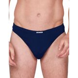 Look - Heren String - Microfiber - Donkerblauw - Zwart - Rood