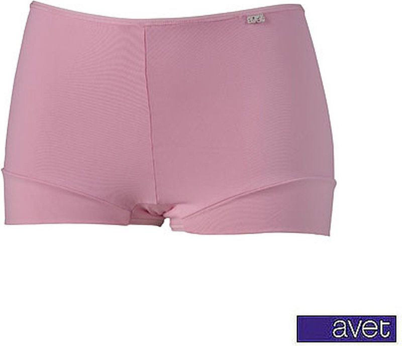 Avet Boxershort Microfiber - Hoge Onderbroek met Badstof Kruisje - Roze