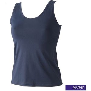 Avet - Topje 7591 - Dames Hemd - Blauw - Micro-Fiber - Brede Bandjes
