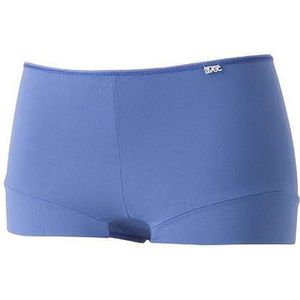 Avet Dames Boxershort Microfiber - Hoge Onderbroek - Badstof Kruisje - Blauw