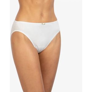 Avet - Dames Mini Slip - Wit en Zwart - Elastisch Katoen - XL