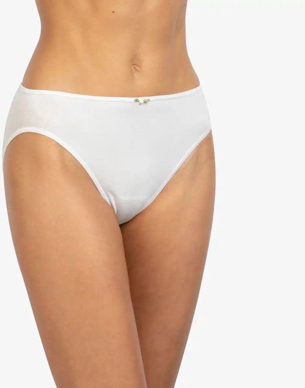 Avet - Dames Mini Slip - Wit en Zwart - Elastisch Katoen - XL