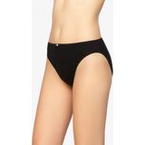 Avet - Dames Bikini Slip - Wit en Zwart - Elastisch Katoen