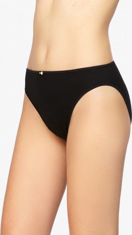 Avet - Dames Bikini Slip - Wit en Zwart - Elastisch Katoen