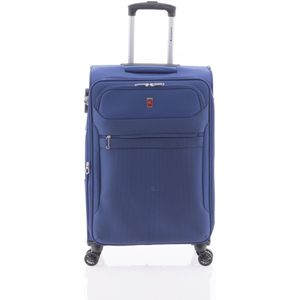 Gladiator 3D Middelgrote Koffer - 68 cm - 66/76 liter - Expandable - Blauw