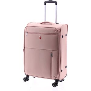 Gladiator 3700 4 wielen Trolley 66 cm met uitbreidingsplooi  roze