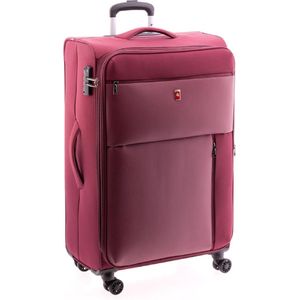 Gladiator Arctic Grote Koffer - TSA Cijferslot | 78x47x28cm | Expandable tot 103 Liter | Reiskoffer met wielen | Valies met Kofferslot - Rood