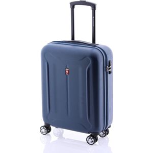 Gladiator Beetle Handbagage Koffer - Trolley met TSA Cijferslot | 55x38x20cm | Cabine Formaat Rolkoffer | Valies met Kofferslot - Blauw