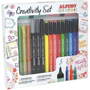 Alpino Color Experience Set voor creativiteit, bullet journalset, kalligrafie en schetsen, ter decoratie van afsprakenplanners en dagboeken, creatief schrijven