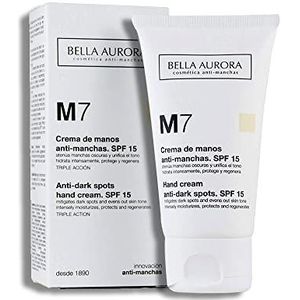 BELLA AURORA Handcrème tegen puistjes SPF 15, 75 ml | Anti-Aging en depigmenterend | Hydraterende herstellende behandeling | Beschermt en regenereert | M7