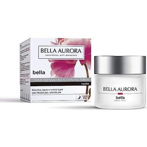 BELLA AURORA Nachtcrème tegen rimpels voor vrouwen van 40 jaar en ouder, 50 ml | Anti-Aging en anti-puistjes | Hydraterende gezichtsbehandeling | BELLA