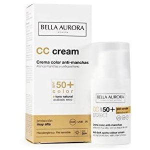 Anti Bruine vlekken Zonnebrandcrème Cc Protect Bella Aurora SPF 50 (30 ml)