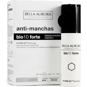 BELLA AURORA Intensieve behandeling tegen puistjes voor de gevoelige huid SPF 20, 30 ml | Antiverouderingscrème voor puistjes op het gezicht | Depigmenterend middel voor de gezichtshuid | Bio 10 Forte