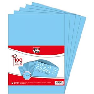 Fixo Paper 65009230 verpakking met 100 vellen, 80 g, papier, blauw, A4