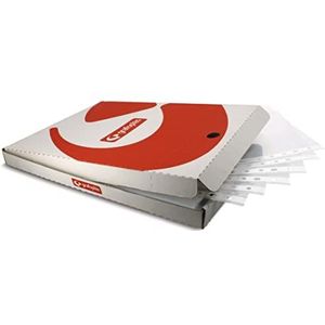 Grafoplás 5576900 100 stuks beschermende hoezen met meerdere gaten, A4, extra groot, polypropyleen, leer oranje, 11 boren, voor ringmappen