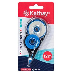 Kathay - 86028899 - Correctieroller Maxi, 5 mm x 12 m, verschillende kleuren (geel, groen en blauw), sneldrogend