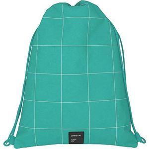 Grafoplas 37610736 tas met trekkoord met ritssluiting buitenvak, turquoise One size, 37610736, Stevige kleur.