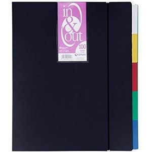 Organiser Map Grafoplas In&Out A4 100 Hoezen Zwart Spiraal