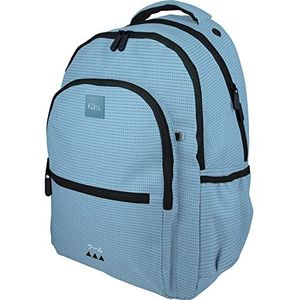 Grafoplás Roomy Kuru Schoolrugzak voor kinderen, uniseks, 1 stuk, Blauw, 33x46x22,5cm, Schoolrugzak met 3 vakken, aanpasbaar aan de kinderwagen