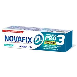 Novafix - Pro3 Frescor - Ultrasterke hechting - lijmcrème kunstgebitten - 50 g