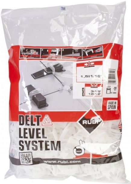 Rubi 02839 Delta Levelling Clips - 1,0mm (400st)