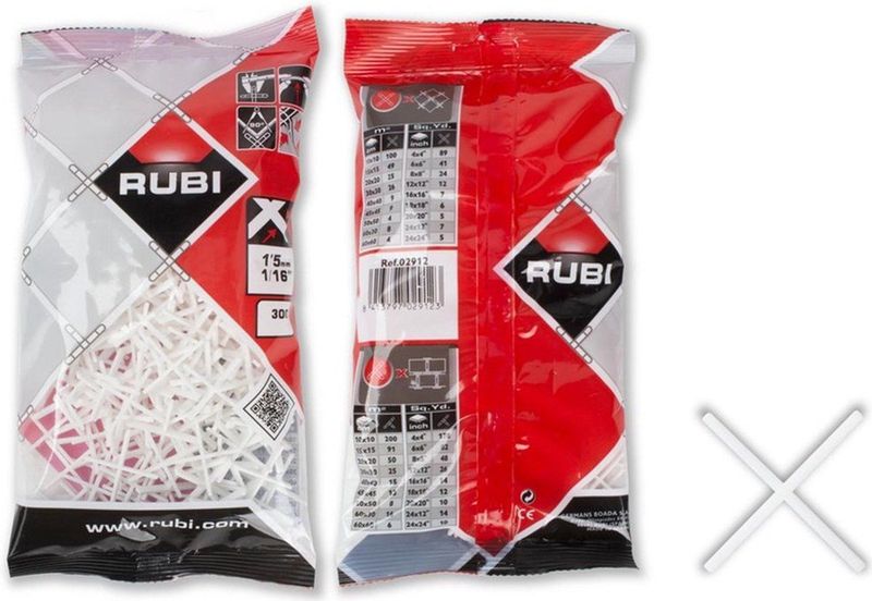 Rubi - Tegelkruisjes - 300 Stuks - 1,5mm - Herbruikbaar
