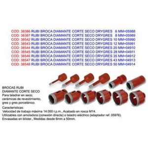 Rubi Drygres Diamantboor - 20mm - geschikt voor tegels