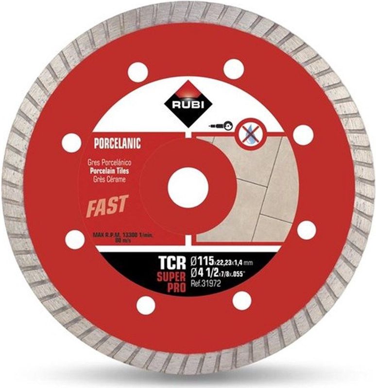 Rubi - Tcr 115 Super Pro - Diamantdoorslijpschijf - 115 Mm - Turbo TCR