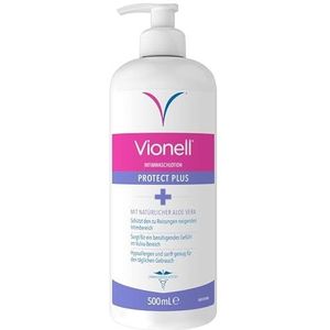 Vionell Intieme waslotion voor dames, antibacterieel, Protect Plus, intieme reiniger met neemolie en theeboomolie, voor de dagelijkse intieme hygiëne, zachte reiniging en bescherming tegen geurtjes