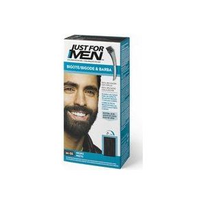 Just For Men Tint voor snor en zwarte baard, verwijdert wit haar voor een dikkere en vollere uitstraling, inclusief applicatorkwast - M55