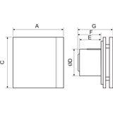 Soler & Palau - SILENT 200CHZ - Badkamerventilator - Wit - Diameter 125 mm